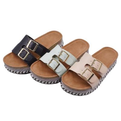 China Anti-odor New Arrival Luxury Fancy Buckle Strap Flat Sandals For Women for sale