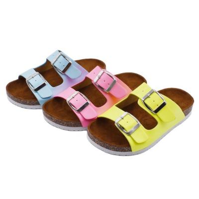 China New Arrival Breathable Summer Customized Kids Cork Flat Sandals for sale