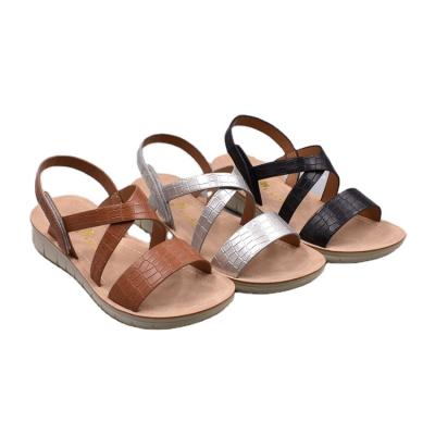 China Cross-strap summer girls classic flat sandals for kids for sale