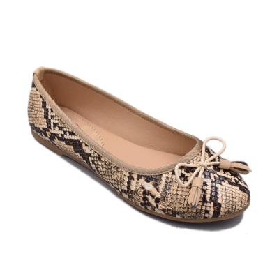 China Flat Classic Animal Snake Prints Women's Shoes Flats for sale