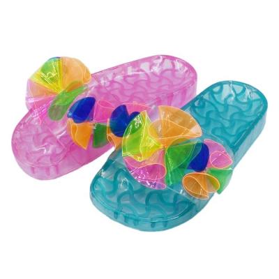 China New Arrival Lightweight Flora Crystal Sandals Jelly Kids Shoes Cute for sale