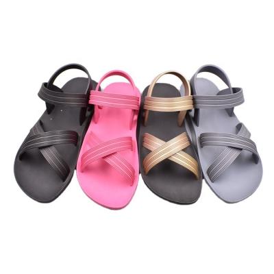 China Fashion Trend Fashion Comfort Jelly Plastic Flat Sandals For Women for sale