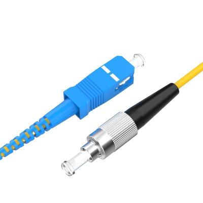 China Communication Fc/sc/lc/st UPC Singlemode Fiber Optic Patch Cord Jumper 3m Yellow Outdoor Fiber Patch Cord for sale