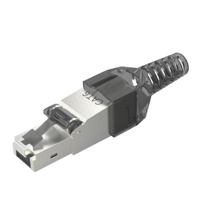 China Cat6A Rj45 Modular Plug Rj45 Plug Toolless Connector Cat6a Shielded Rj45 Toolless Plug SJT-CAT6A for sale