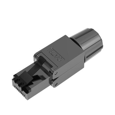 China High Quality Cat8 Rj45 Modular Plug Stp Cat8 Rj45 Shielded Connector Toolless Plug SJT-CAT8 for sale