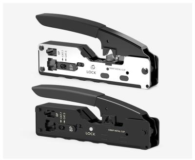 China Cat5e Cat6 Cat7 Pass Through Crimping Tools Manual Crimping Tools Multi Function Pliers Cat7 Crimping Tool for sale