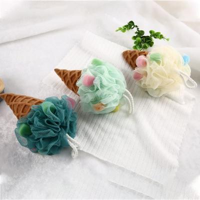 China PE Skyeycare Home Bathroom Bath Shower Body Wash Cute Ice Cream Bath Sponge for sale