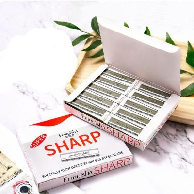 China Fashional Eyebrow Trimmer Wholesale 100pcs/box Eyebrow Razor Blade Eyebrow Shaping Knife With Low Price for sale