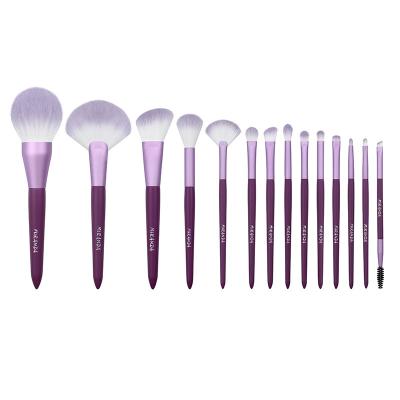 China Super Face Makeup Brush 14 Lavender Makeup Set Brush Base Brush Beginner's Full Set Of Beauty Tools for sale