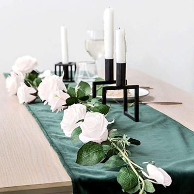 China Plastic Wedding Decoration Fower Wall Decoration Flower Rattan Door Head Green Leaf Simulation Flower Rattan Wedding Decoration for sale