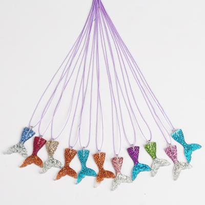 China Fishtail Mermaid Necklace Party Supplies Favors Gifts Glittery Candy Bag Pendants Gifts For Girls Pinatas Game Prizes for sale