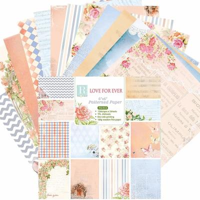 China The 12 Sheets Art Paper Flower Pattern Background Paper Openers for Card Making DIY Scrapbooking Paper Decorations for sale