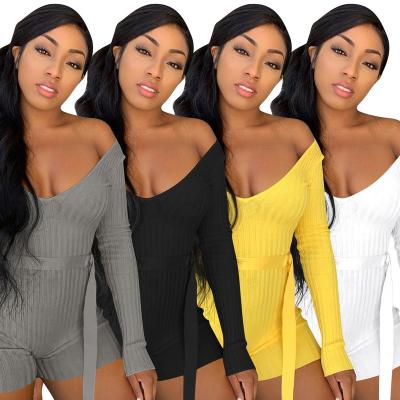 China 2022 New Arrival High Quality QUICK DRY Bodycon Spring Long Sleeve Solid Color Sexy One Piece Jumpsuit For Women Lady for sale