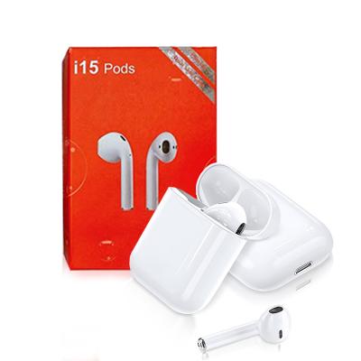 China Hot selling tws touch i15 V5.0 TWS earbuds i12 headset comfortable wearing stereo wireless movement with i11 high quality i18 filling case for sale