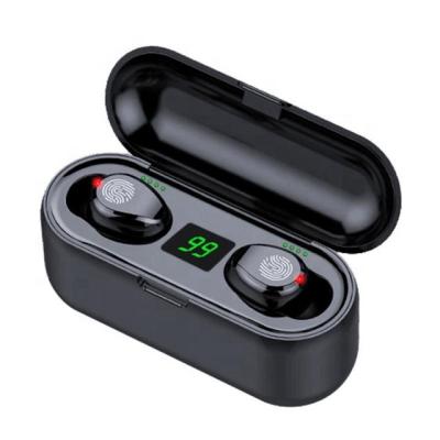 China hot sale In-ear Products F9 Waterproof Earphones Headset With Power Bank Battery Show TWS F9 for sale