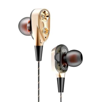 China In-Ear Sound Cancaling Sports Stereo Headset 3.5mm Wired With Mic And Volume Control Upgraded Quad Speaker Headset v18 for sale