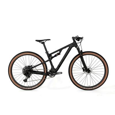 China Carbon Fiber OEM Mtb Bike Carbon Fiber T1000 Bicicleta Mountain Bike 29 SX-12 Speed Mountain Bike Full Suspension for sale