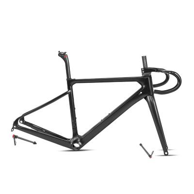 China Road Bicycles C07 cycle frameset Aero OEM Carbon Bike Frame All Internal Cables Carbon Road Bicycle Frame Disc Brake for sale