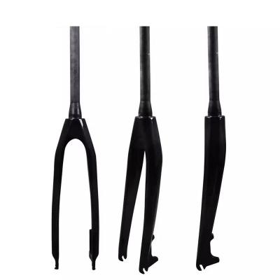 China Mountain Bikes Mountain bike fork 3K weave 26/27.5/29ER tapered carbon fork mtb with 9*100mm QR rigid fork mtb carbon for sale