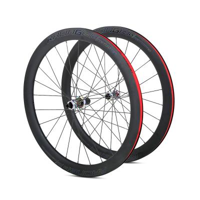 China Road Cycling Carbon Wheels Road Bike Wheelset Disc 45mm Clincher Bicycle Wheels 25mm Width Carbon 700c Wheelset for sale