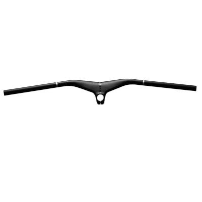 China Light weight mtb carbon handlebar Flat integrated aero carbon handlebar mtb rise 50mm xc racing mountain bike carbon fiber handlebar for sale