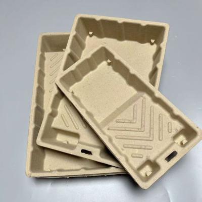 China Eco-friendly Compostable Molded Pulp Tray For Customized Biodegradable Green Paint Roller Product Paint Tray for sale