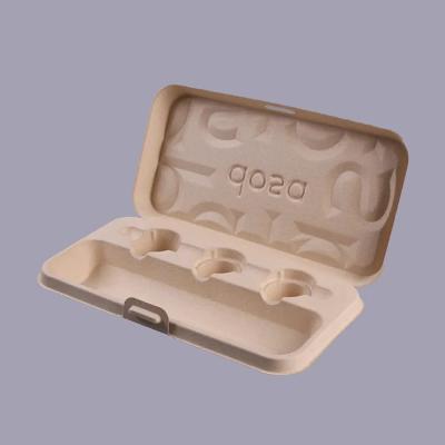 China Gift Bagasse Bamboo Fiber Pulp Box Biodegradable Molded Package Insert for sale