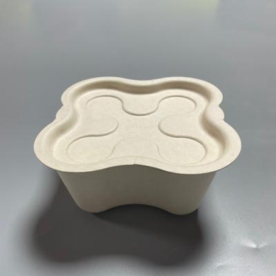 China Gift Molded Pulp Tray Pulp Box Biodegradable Custom Recycled Paper Box Packaging , Bamboo Fiber Pulp Packaging for sale