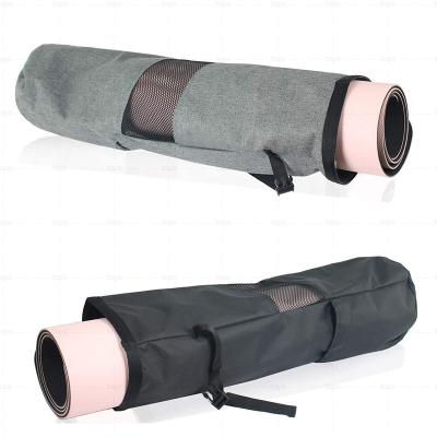 China Portable Yoga Mat Bag Holder High Quality Custom Service Wholesale Canvas Shoulder Yoga Mat Bag for sale