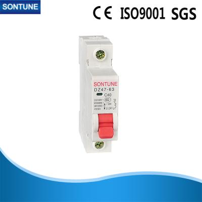 China DZ47-63 Single Pole MCB Miniature Circuit Breaker , Din Rail Circuit Breaker  for sale