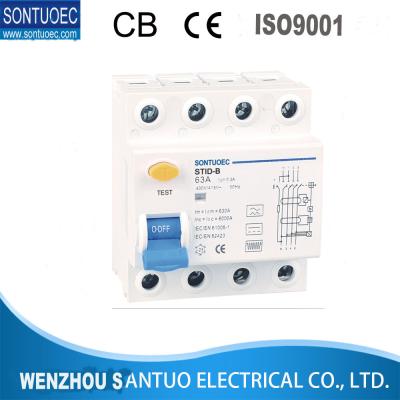 China 4 Pole B model RCCB Residual Current Circuit Breaker RCCB , 6KA Smart Circuit Breaker  for sale