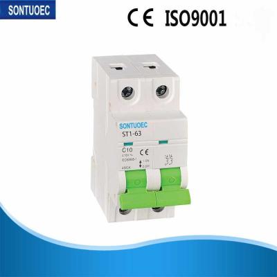 China 1A to 63A 6KA MCB Miniature  Circuit Breaker 1P,2P,3P,4P comply with IEC60898 Standard   for sale