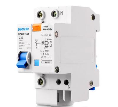 China 10mA 30mA 6KA Residual Current ELCB Circuit Breaker for sale