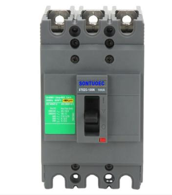 China 3P 100A EZC100N MCCB Moulded Case Circuit Breaker STEZC Series for sale