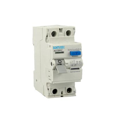 China Sontuoec PA66 2 Pole RCCB Circuit Breaker Fixed Din Rail for sale