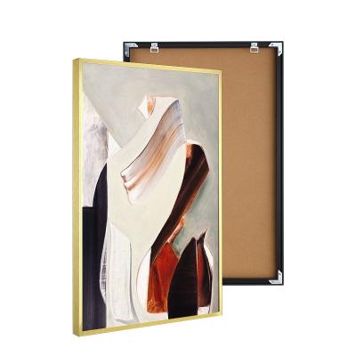 China Simple Wholesale Aluminum Photo Frame Slightly Edged Stylish Modern Frame Metal For Paintings Posters for sale