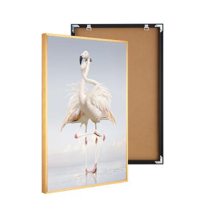 China Aluminum alloy picture frame metal picture frame modern simple custom decorative edge poster frame thin narrow adve painting for sale