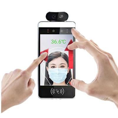 China Motion Detection 8 Inch Face Recognition New Temperature Measurement Face Recognition Check In Passage Management Module Access Control System for sale