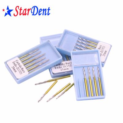 China Dental Regional Dental Files Titanium Plated Polish Z Carbide Burs Endo Drills Dental Instrument for sale