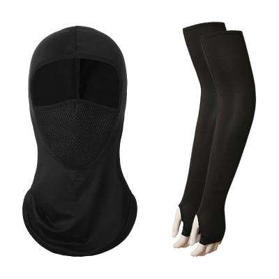 China Summer Breathable Sunscreen Set Mask Wholesale Custom Tight Sleeves Sports Loungewear Riding Outdoor UV Protection for sale