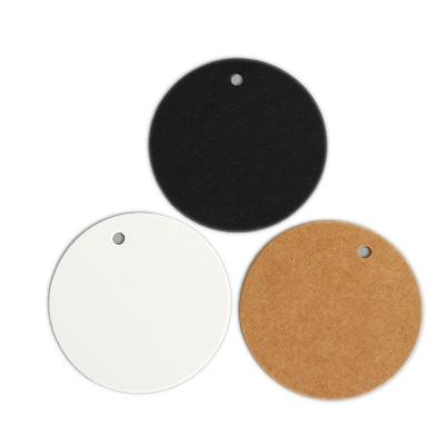 China Thicken And Firm Round Brown Kraft Material Customized Recycled Paper Hang Tags for sale