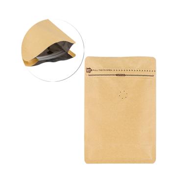 China Barrier Food Kraft Kraft Paper Pouches Stand Up With Recycled Zipper for sale