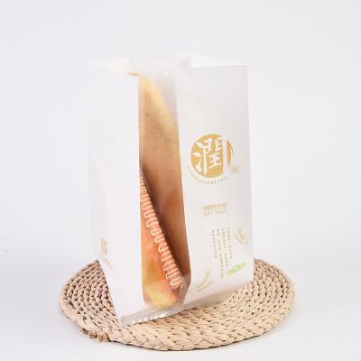 China Barrier Bread Paper Bag Flat Bottom With Yarn Kraft Paper Bag For Toast Cookie for sale