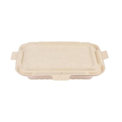 China 750ml Disposable 100% Biodegradable Lunch Box Bagasse Paper Clamshell for sale