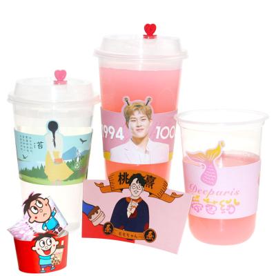 China Disposable Custom Printed Disposable Paper Coffee Cup Sleeve for sale