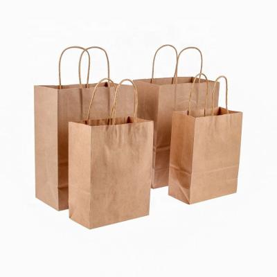 China Recycled Materials Amazon Hot Sale Stored Brown Craft Paper Gift Bag Wholesale for sale