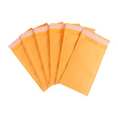 China Thicken Popular Yellow Recyclable Bubble Wrap Poly Mailer 500 Pcs Mailing Bags for sale