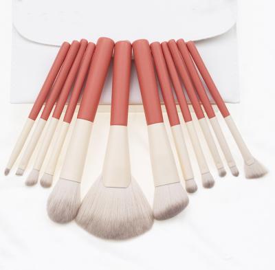 China New Artificial Fiber Handle Foundation Powder Concealer Pencils Cosmetic Wood Eyeshadow Blush Makeup Brush Set Cosmetic Brushes Holder for sale