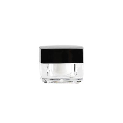 China New Design High Quality Black Luxury Square Lotion Bottle Cosmetics Eye Cream Empty Jar for sale