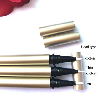 China Eco-friendly Tubes Steel Ball Eyelash Glue Cosmetic Packaging Bottle Pen Hard Head Empty Eyeliner With Cotton Head for sale